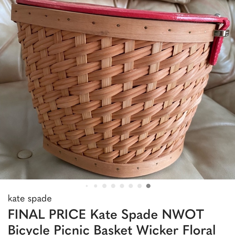 Kate Spade NWOT
Bicycle Picnic Basket Wicker Floral
Print
Cost: $375 - Picture 9 of 9